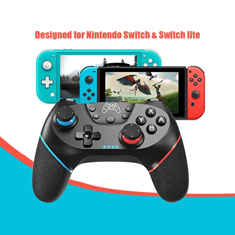 Contrôleur sans fil DATA FROG Compatible-Nintendo Switch Turbo réglable avec 6 axes Vibration Gamepad pour PC/NS Lite Console