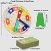 Wooden Clock Toys Card Matching Game Clock Model Teaching Aid Montessori Learning Clocks Cultivating Time Concept Teaching Toy 4