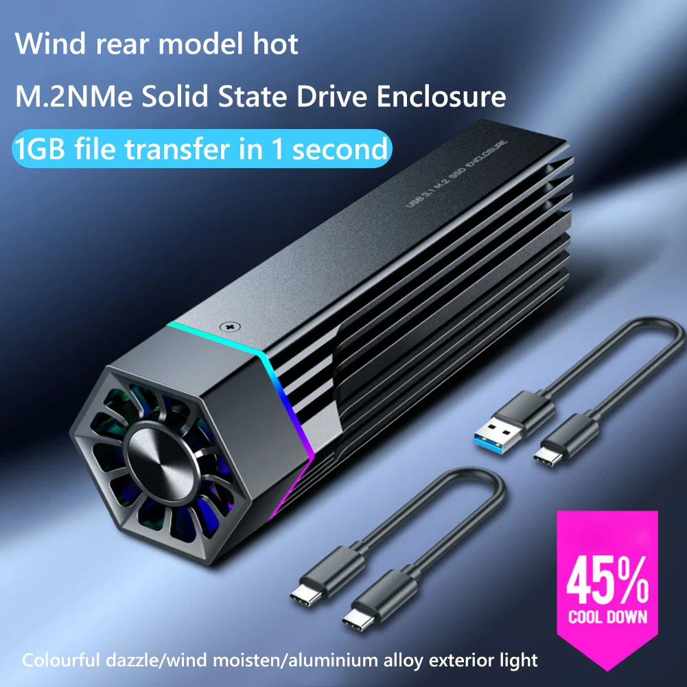 RGB   M.2 NVME pci-e-usb3.1 Gen2 -C JMS583 10Gbps SSD ̽ ڽ, ˷̴ ձ  M Ű/B M Ű