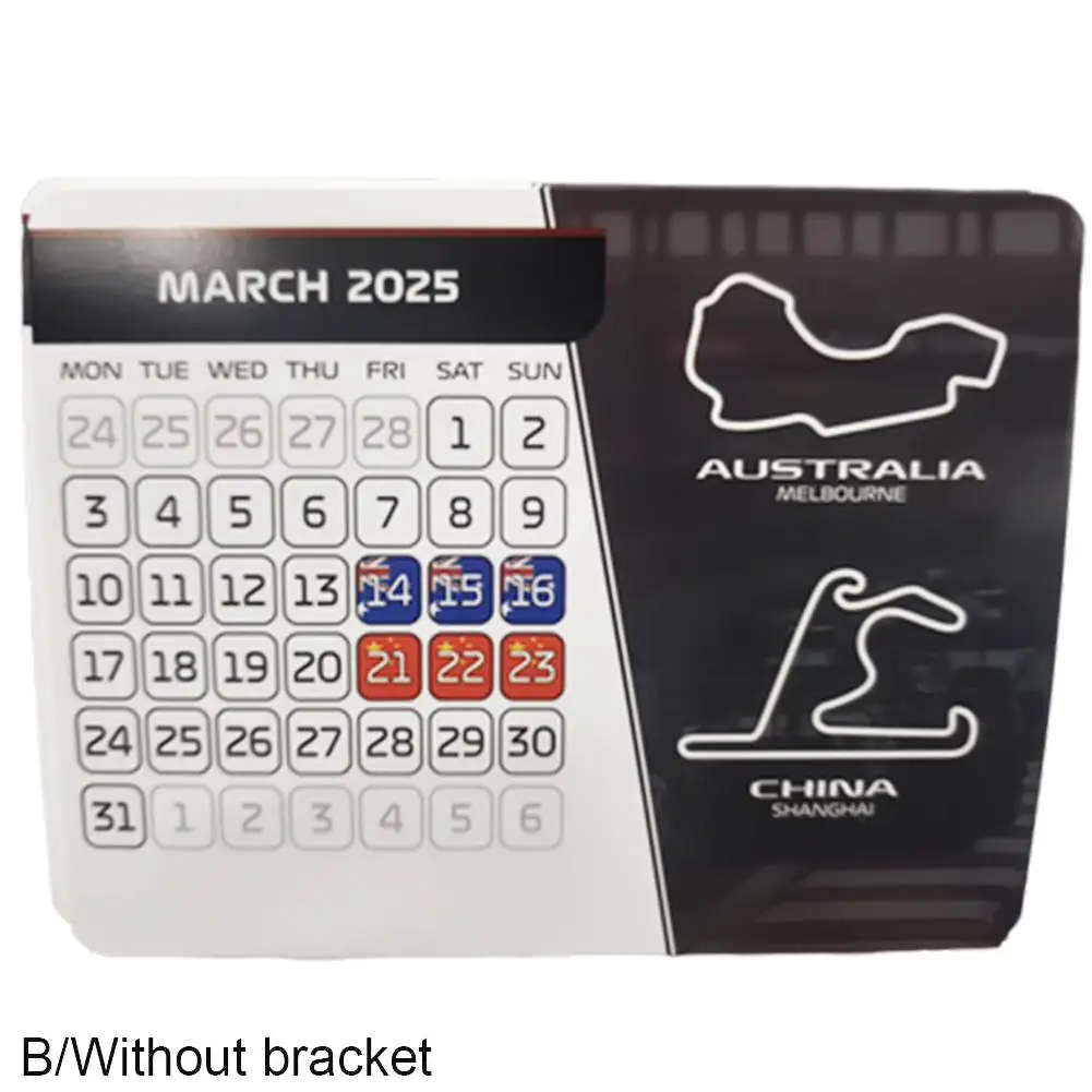 F1 Formula 1 Racing Calendar Desktop Decoration with F1 Car Stand Stylish Wall & Desk Calendar for Motorsport Fans