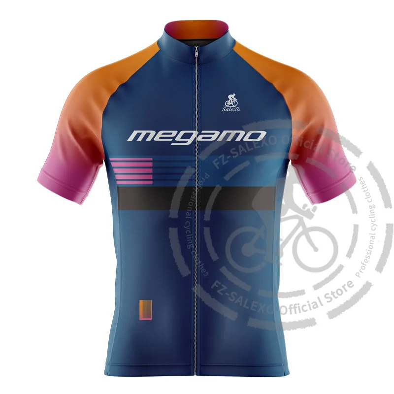 2024 megamo Summer Cycling Jersey Sets Outdoor Mountain Bike Breathable Sportwears Short Sleeves Road Bike Cycling Clothing