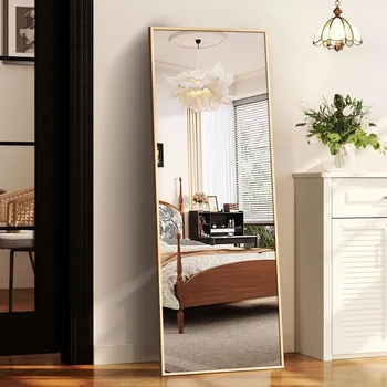 64"x21" Gold Full-Length Floor Mirror 1