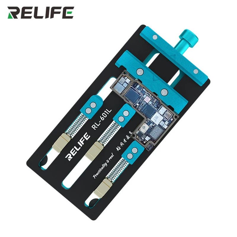 

RELIFE RL-601L Double-Slot And Three-Axis PCB Holder Fixture for Mobile Phone Motherboard Welding Chip Deglue Repair Tools