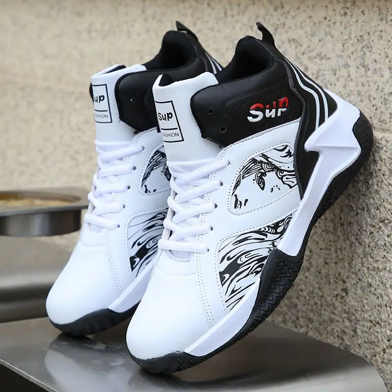 

New Men's basketball shoes autumn high top board shoes versatile trend sports and leisure shoes student sneakers