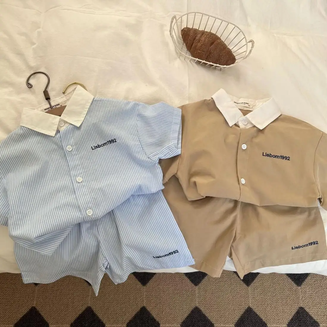 Kids Clothing Set Summer Boys and Girls' Clothing Set Children's Casual Short Sleeve Top Shorts Casual Two Kids Baby Outfits girls clothing set boys clothing set