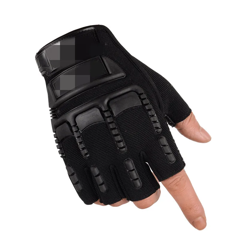 Tactical half finger gloves for men's outdoor anti slip and wear-resistant special forces training sports gloves