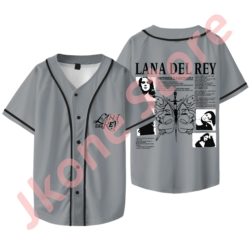 Lana Del Rey Logo Baseball Jacket Happiness Is A Butterfly Merch Tee Unisex Fashion Casual Short Sleeve T-Shirts 4