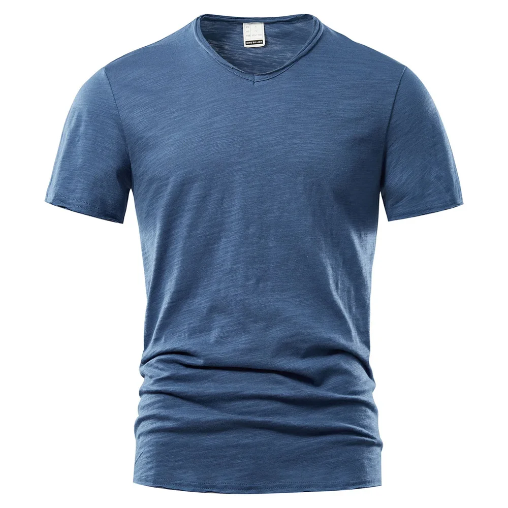 V-neck Men's Cotton Fitness T-shirt - Image 5