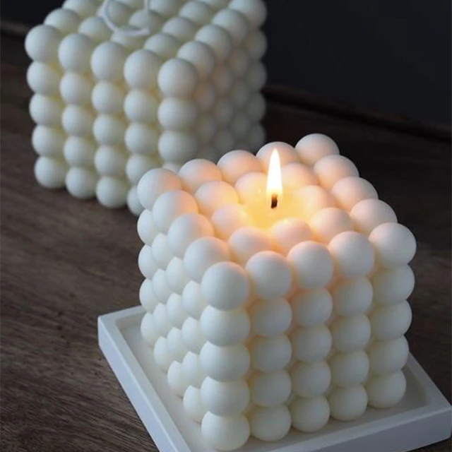 Bubble Candle Mold Rectangular Silicone Molds Round Ball Baking Resin  Decoration