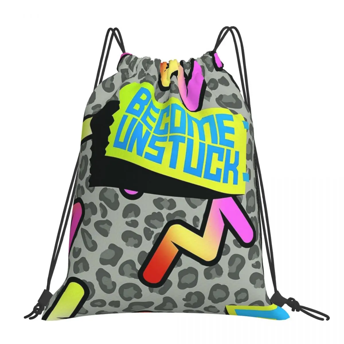 

Become Unstuck Backpacks Casual Portable Drawstring Bags Drawstring Bundle Pocket Sports Bag Book Bags For Travel School