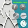 Eyebrow and Nose Hair Scissors, Comfort-Grip Handles, Facial Hair Grooming, Eyebrow, Nose, Mustache, Beard 6