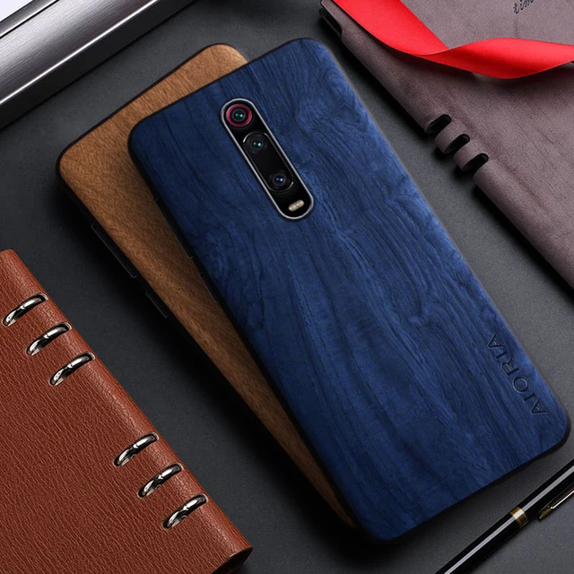 Case for Xiaomi Mi 9T Pro Mi9T Mi9 funda bamboo wood pattern Leather back  cover coque