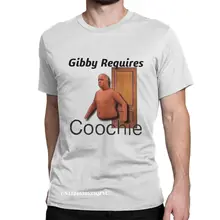 Camisetas divertidas Gibby requiere Coochie para hombres y mujeres, camisetas de algodón prémium, camisetas Gibby Meme Harajuku, Camisas estéticas