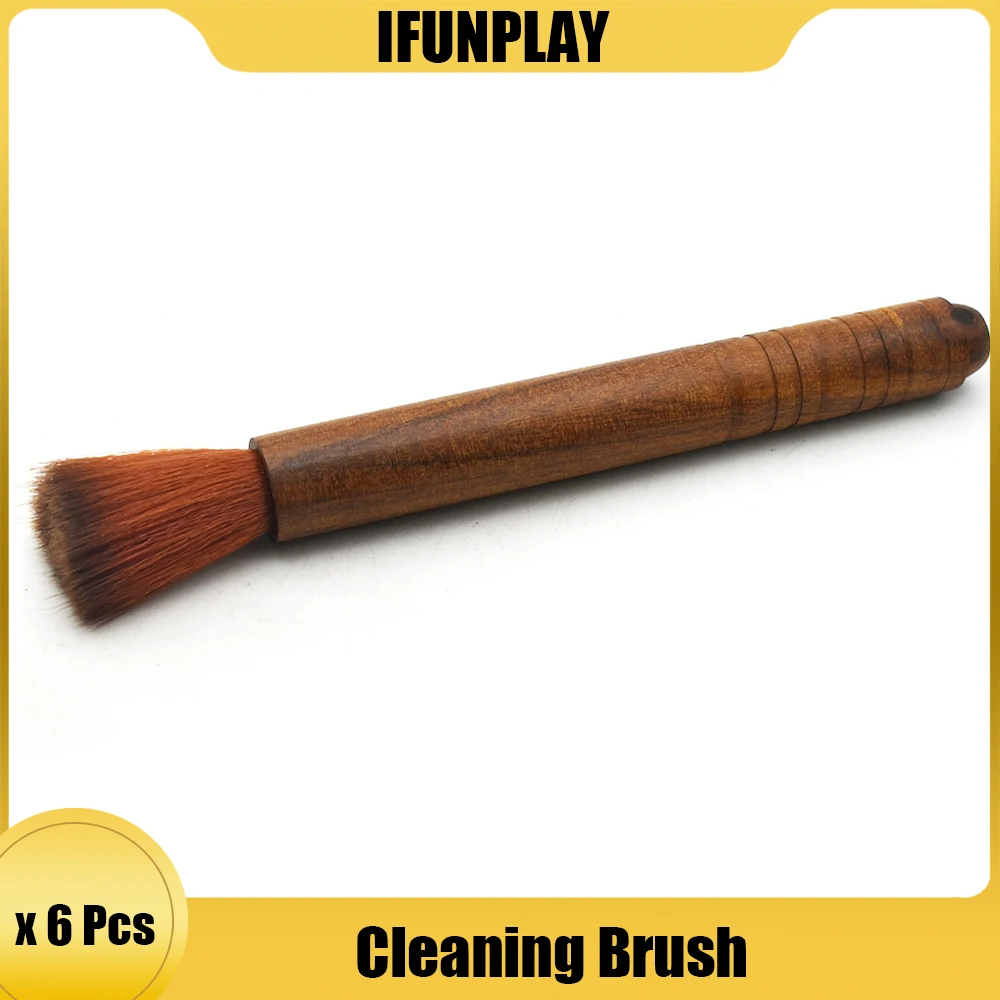 6pcs Professional Solid Wood Handle Rosin Cleaning Brush For Musical