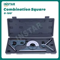 INSTAR Combination Square 180° Industrial Quality Bevel Protractor DIN Grade Level Gauge 1