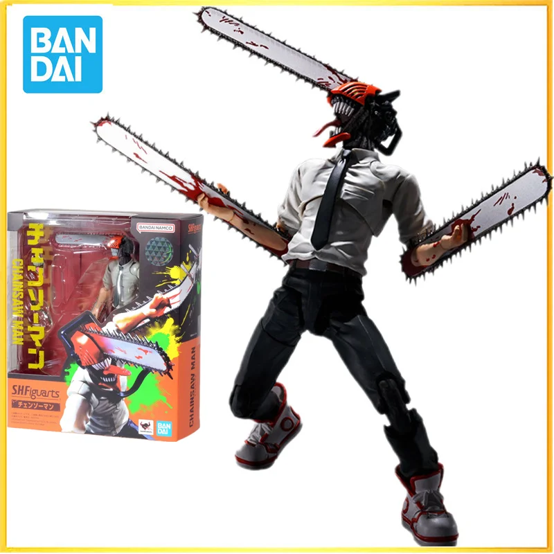 

In Stock Bandai Original S.H. Figuarts Anime Chainsaw Man Denji Action Figure Collectible Model Toys