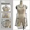 Barber Shop Pet Groomer Working Aprons Hairdressing Apron Hair Salon Waterproof Transparent TPU Apron With Pocket For Salon 2