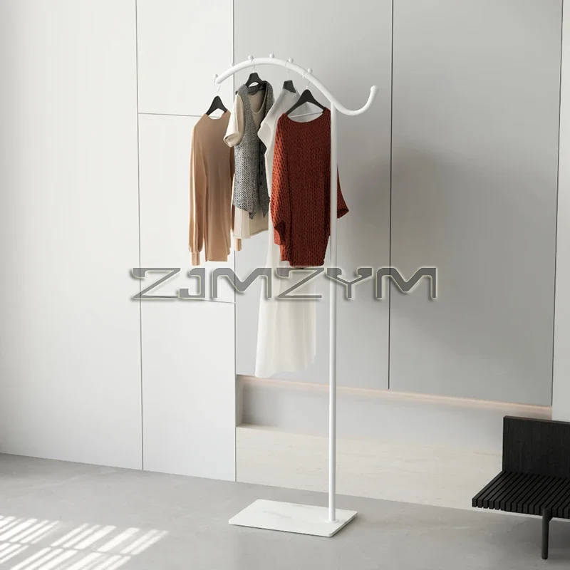 Metal Coat Rack Standing Floor Coat Hanger Living Room Tree Clothes Storage Rack Hat Handbag Storage Shelf
