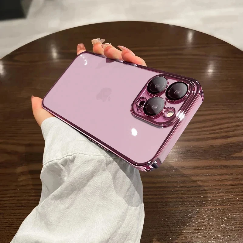 thumbnail image 1 of Luxury New Clear Case For IPhone 15 14 11 12 13 14 Pro Max 15 Plus Transparent Phone Case Shockproof Bumper Silicone Back Cover, 1 of 5