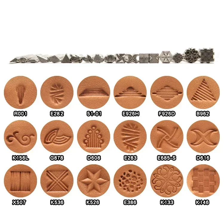 Leather Stamping Kit Metal Punch Tool Stamp Wax Leather Craft Punch Stamps 1Pcs