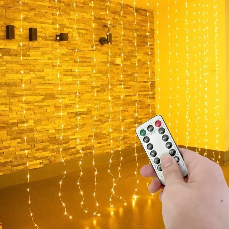 USB Curtain Lighting String Home Wall Wedding Birthday Decoration New Year Christmas Party Holiday LED Lights