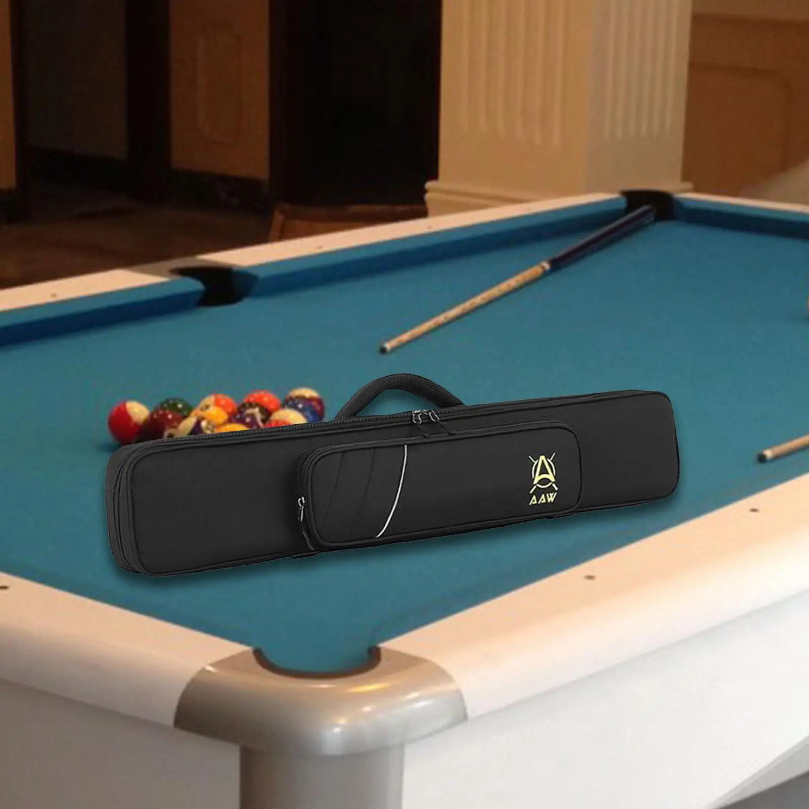 Billiards Pool Cue Cases 1/2 Club Bag Portable Hold 3 Butt 4 Shaft 32.68inch