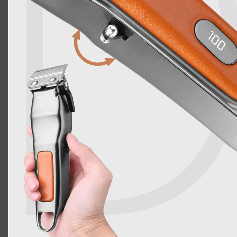 Kemei Cordless Electric Hair Trimmer Powerful Adjustable Hair Clipper Men Professional Hair Cutter Machine Rechargeable Haircut 5