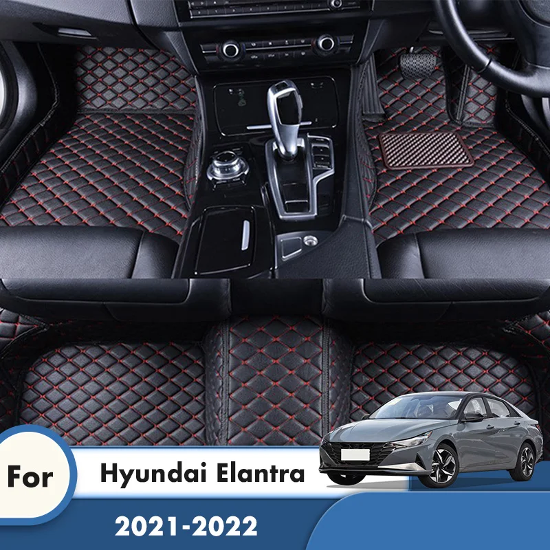 

RHD Car Floor Mats Rugs For Hyundai Elantra 2023 2022 2021 Carpets Foot Pads Custom Automobile Auto Accessories Interior Covers