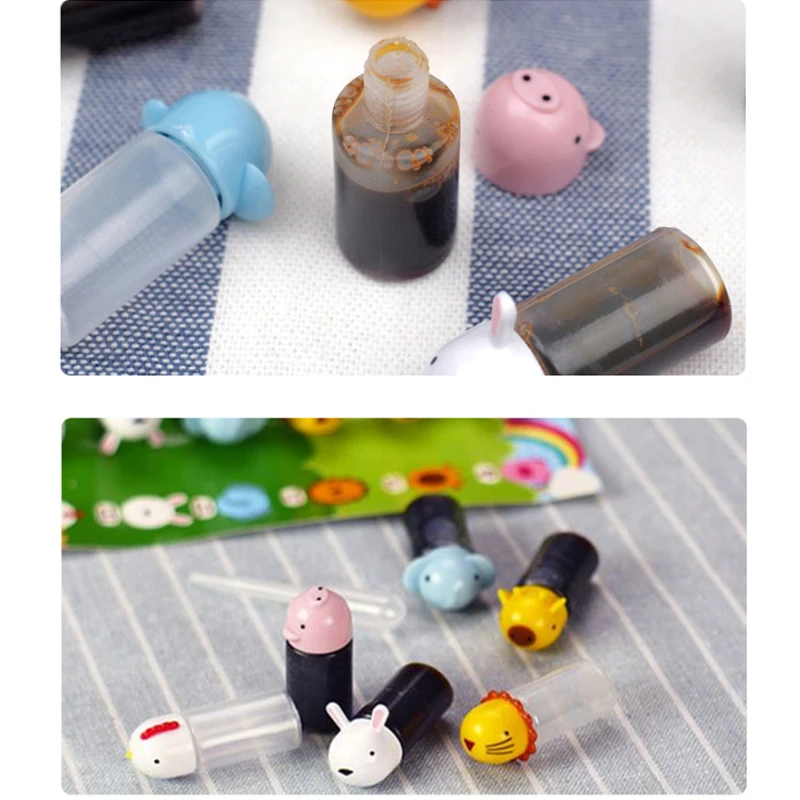 12 Pieces Bento Soy Sauce Case Container Bento Box Accessories, Mini  Condiment Plastic Bottle with Dropper, Cute Animal Lunch Sauce Case  Container for