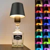 Portable Dimmable Wine Bottle Lamp Touch Wireless Desk Lamps 4000mAh Rechargeable LED Table Lamp RGB Atmosphere Night Lights Bar 1