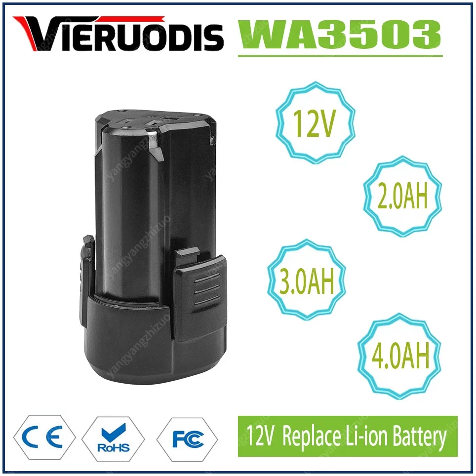 

For Worx 12V battery 3.0AH 4.0AH lithium battery pack WA3506 WU130 WU131 WU132 electric drill screwdriver original replacement