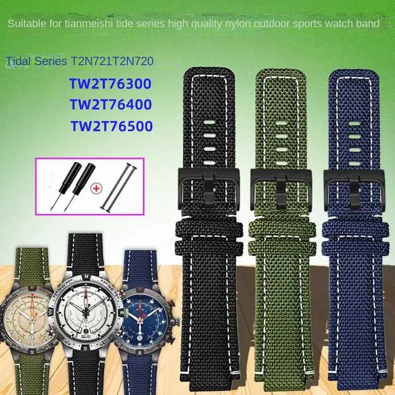 Durable Nylon Watch Strap with Screw Rod and Tools - 24*16mm