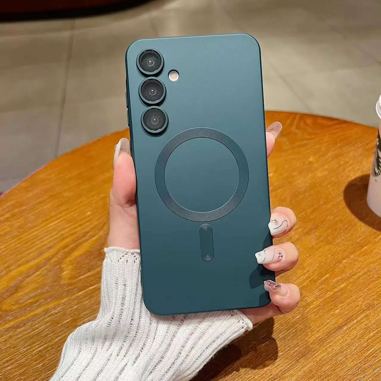 Luxury Magnetic Phone Case with Wireless Charging Compatibility - Soft Cover Design