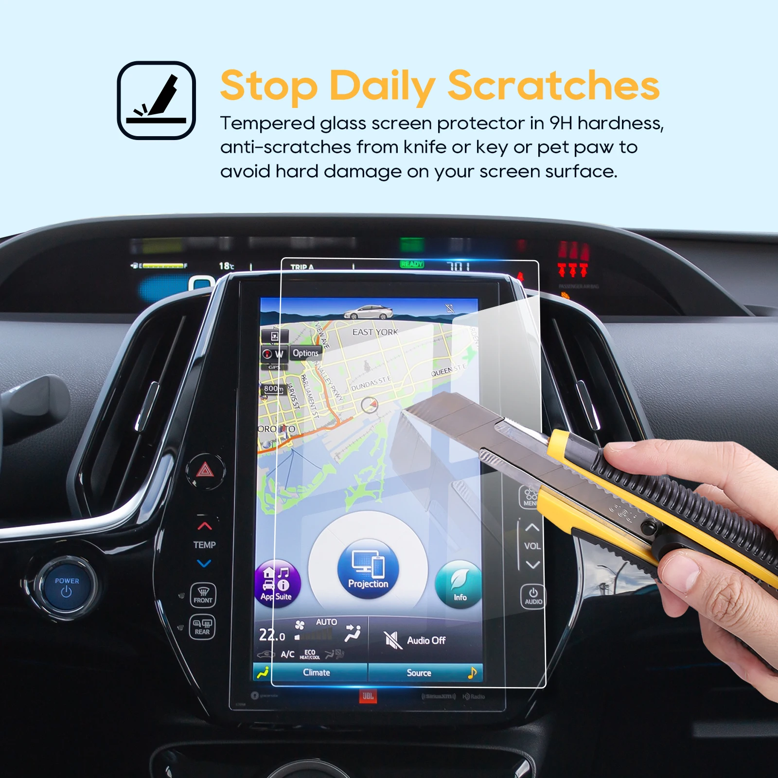 LFOTPP Car Navigation Screen Protector for Toyata Prius XW50 50