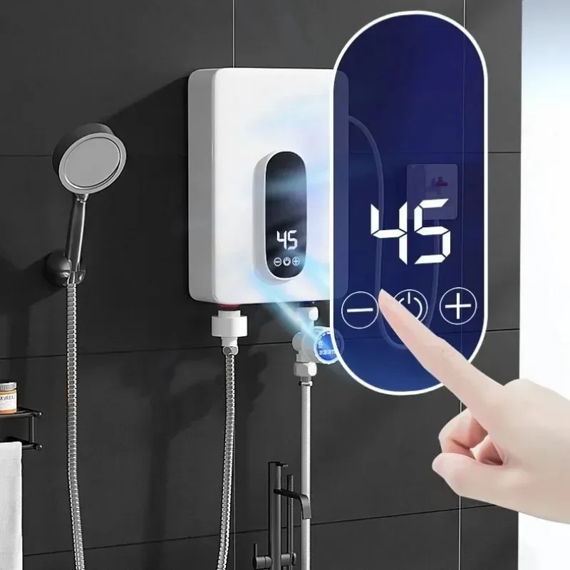 เครื่องทำน้ำอุ่นไฟฟ้าแบบทันที 220V ไม่ใช้ถัง ขนาดกะทัดรัด สำหรับห้องน้ำ ประหยัดพลังงาน ให้ความร้อนตามต้องการ 1