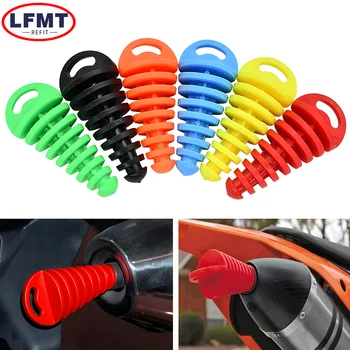 ท่อไอเสียปลั๊กรถจักรยานยนต์ Motocross ท่อไอเสียยาง Air Bleeder ปลั๊กท่อไอเสีย Silencer ปลั๊กล้างท่อ Protector 1