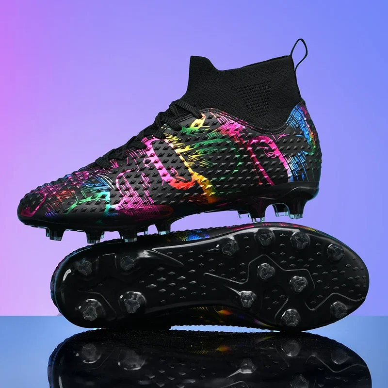 New Men Soccer Fooball Boos Male Cleas Non-slip Long Spikes Training Shoes Professional High-qualiy Mach Grass_voghion.com
