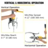 VEVOR 5/10/15 Ton Hydraulic Gear Puller Wheel Bearing Puller Separator Tools Adjustable Two Three Jaws for Garage Repair Shop 5