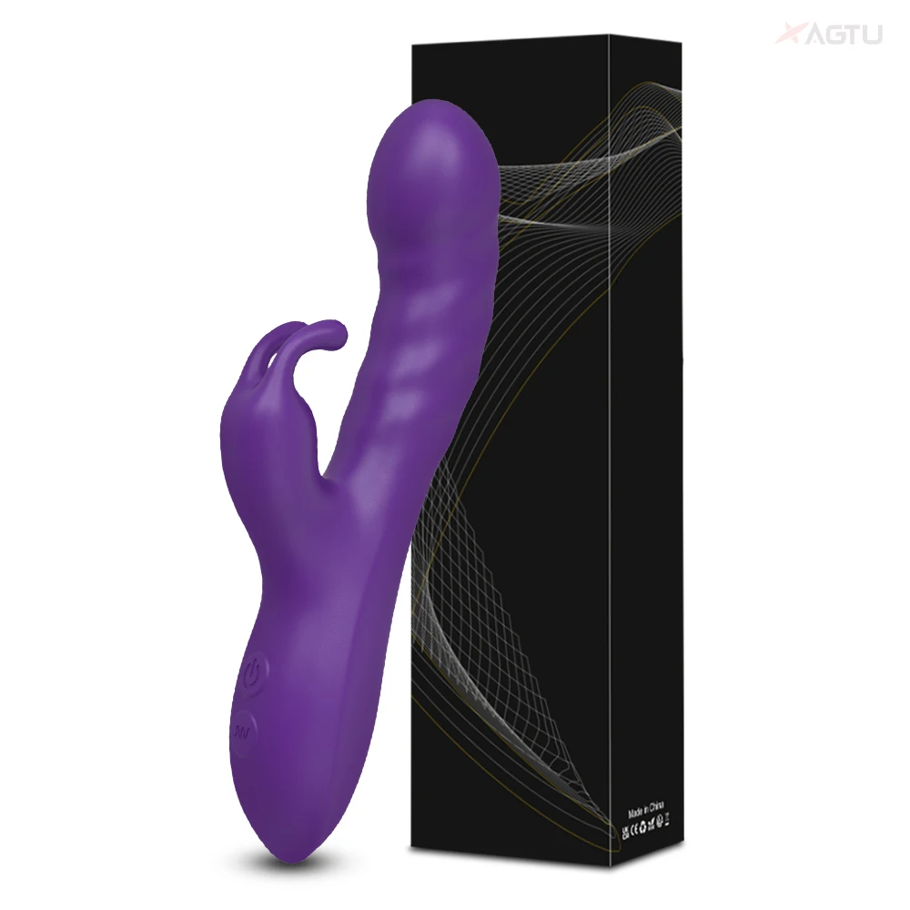 Leistungsstarker Kaninchenvibrator für Frauen, Klitoris-Stimulator, Silikon, G-Punkt, 2-in-1-Dildo, weibliches Sexspielzeug, Masturbation für Erwachsene 1