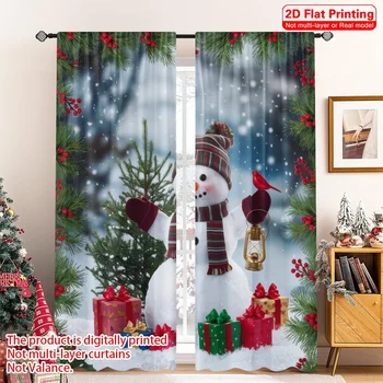 Merry Christmas Winter Wonderland Curtains 1
