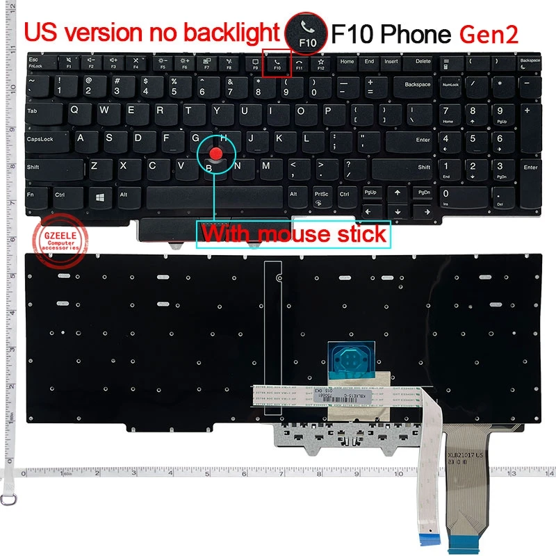 Premium Replacement Laptop Keyboard for Lenovo Thinkpad E15 Series