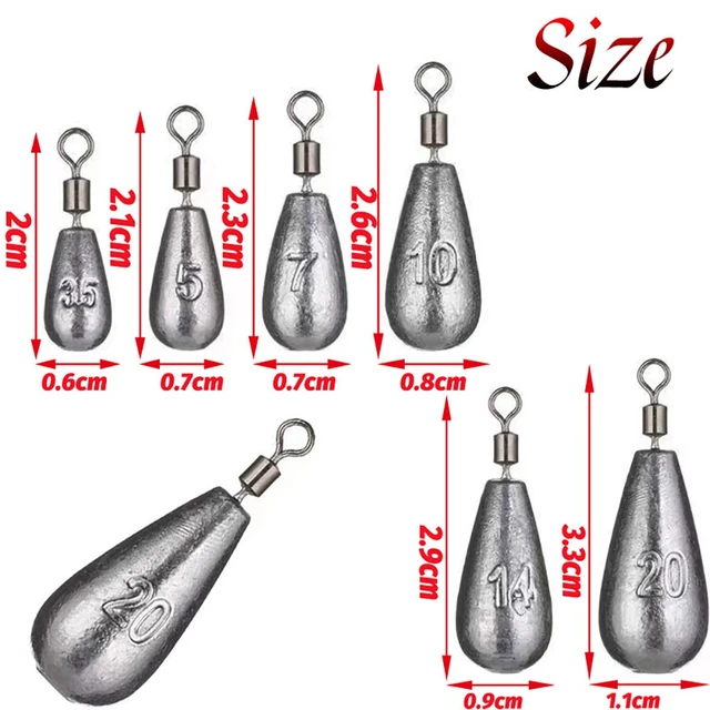 Drop Shot 15PCS/Lot Fishing Weight Sinker 3.5g 5g 7g 10g 14g 20g Tube  Bullet Plumb Pendant Metal Jig Sea Tackle Kit Pesca Tool - AliExpress