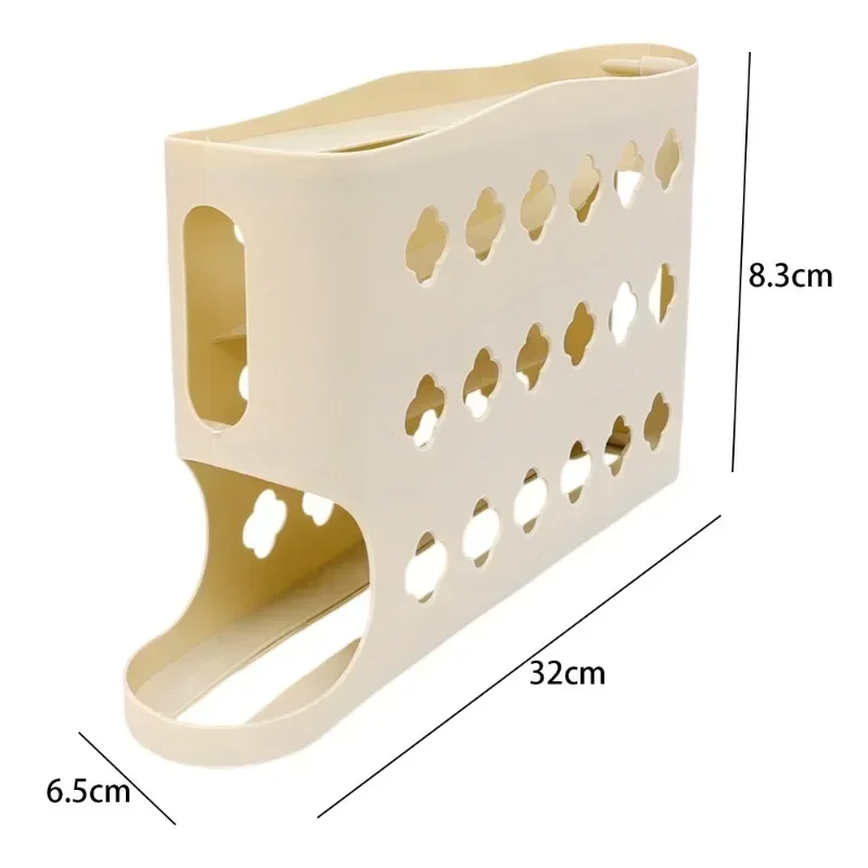 4 Layers Automatic Rolling Egg Holder Rack Fridge Egg Storage Box Container Kitchen Refrigerator Egg Dispenser Fridge Organizer 6