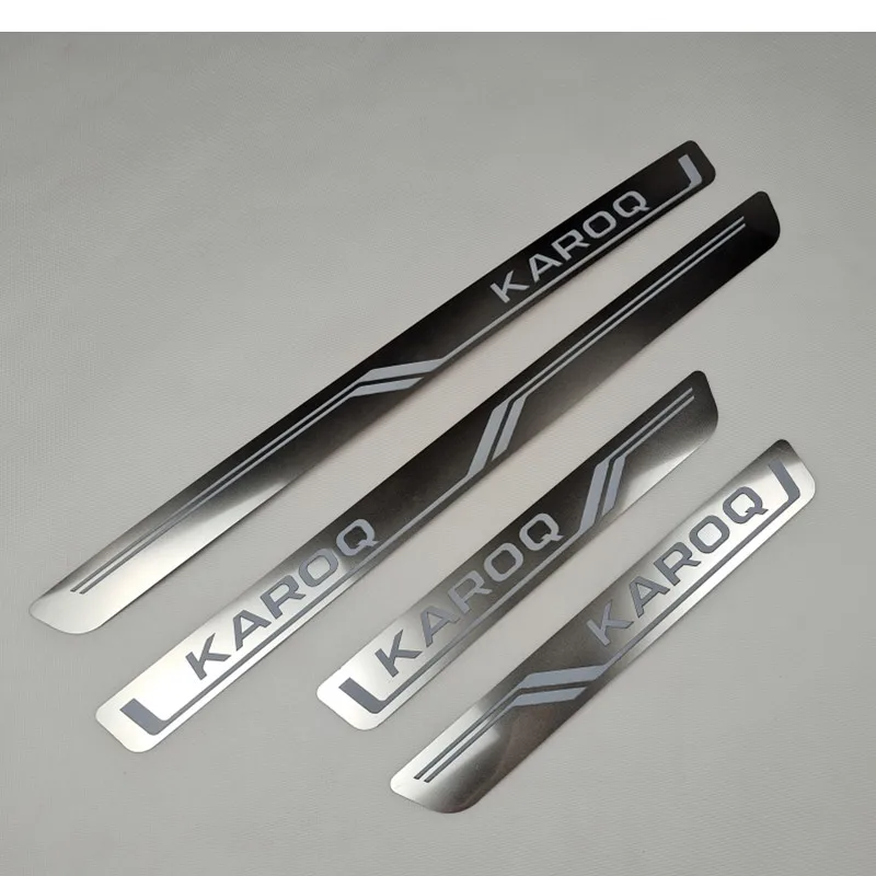 Stainless Steel Scuff Plate Door Sill Welcome Pedal Car-styling For Skoda KAROQ car door sill scuff plate
