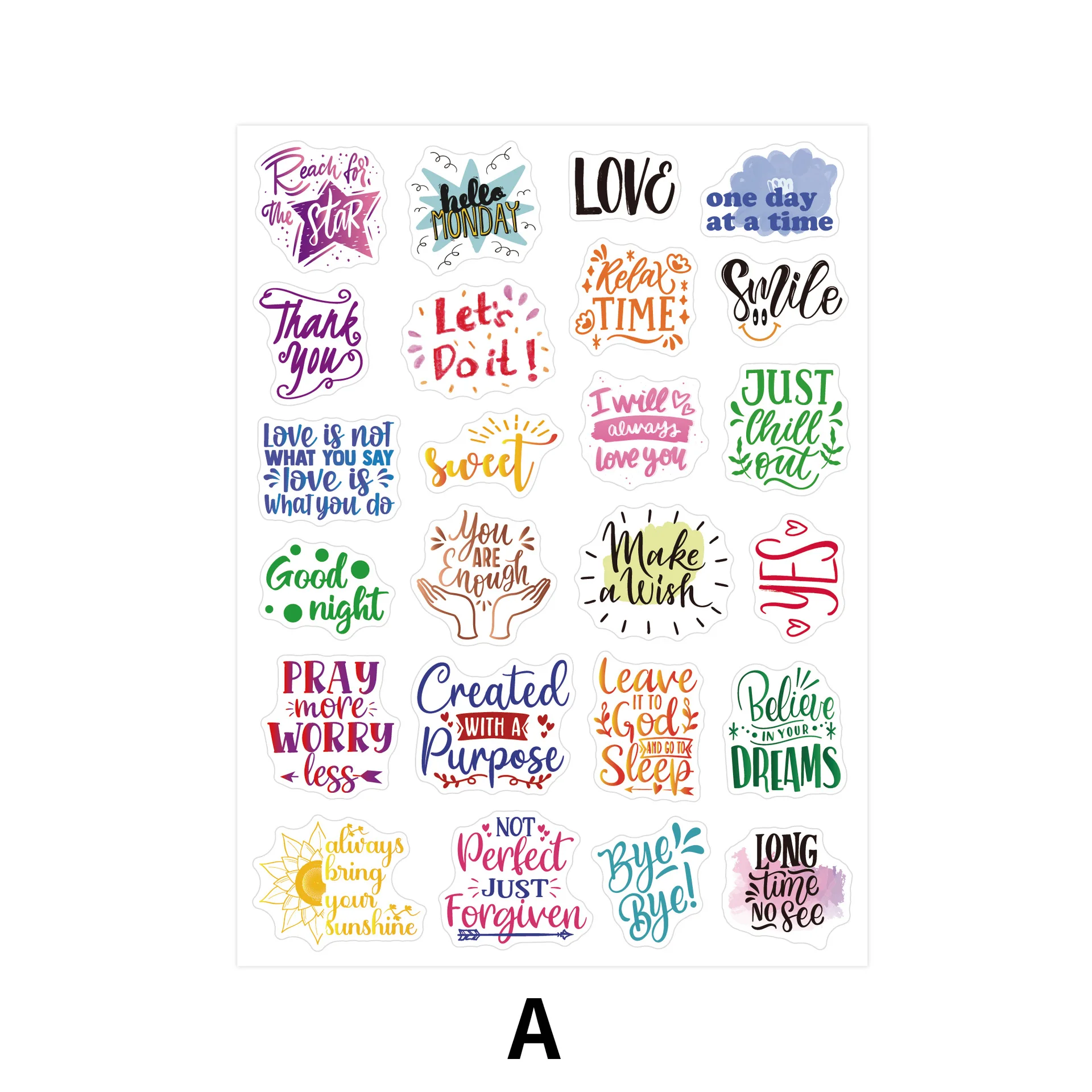 Juminocore Stickers Printable: Real-World Use Cases for  Handwritten-Inspired Encouraging Quotes, image size:1920x1920