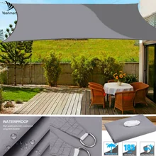 

280GSM Grey Oxford Awnings Shade Sail Waterproof Square/Triangle 98%UV Protection Sunshade Cloth Outdoor Garden Canopy