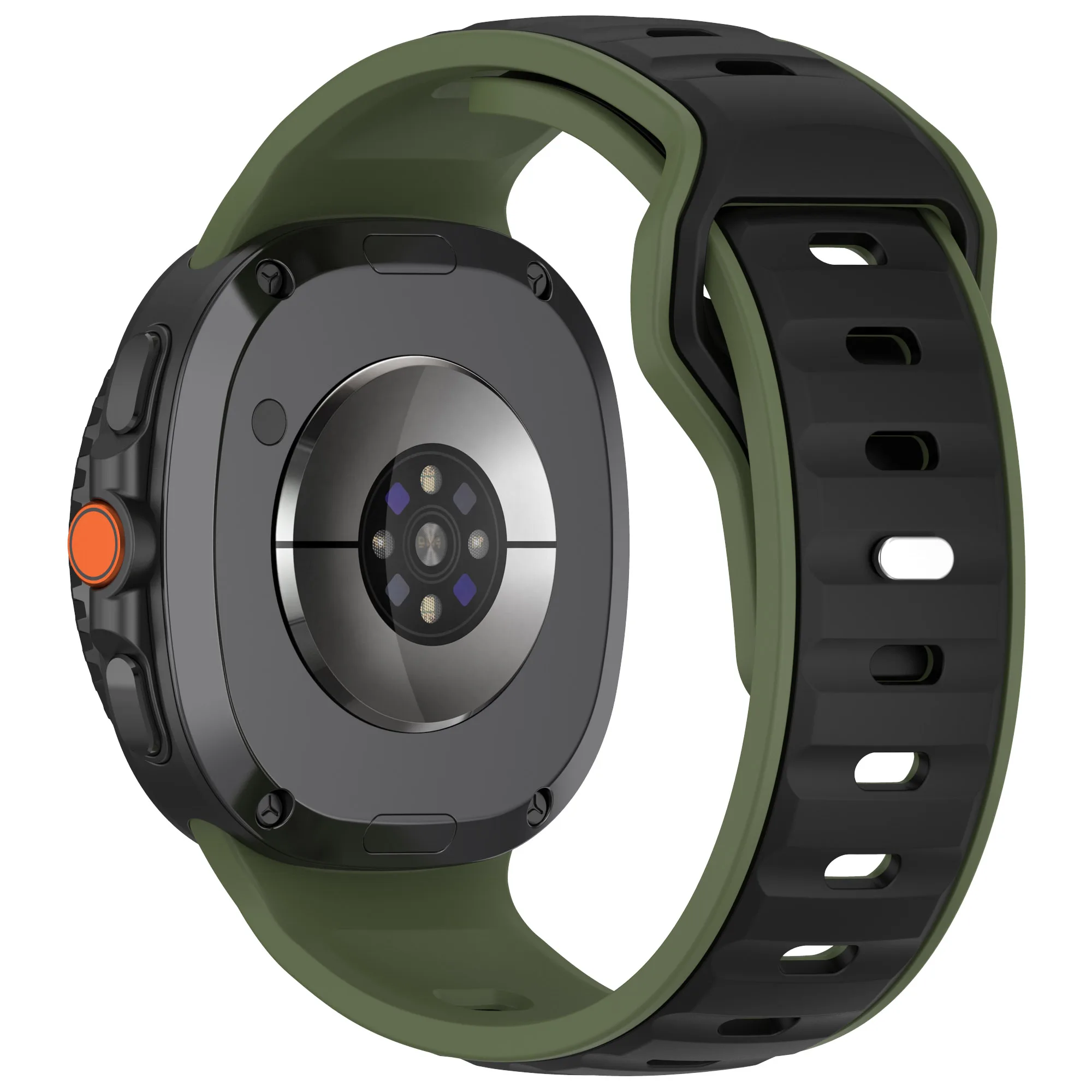 Two-Tone Elastic Silicone Sport Strap