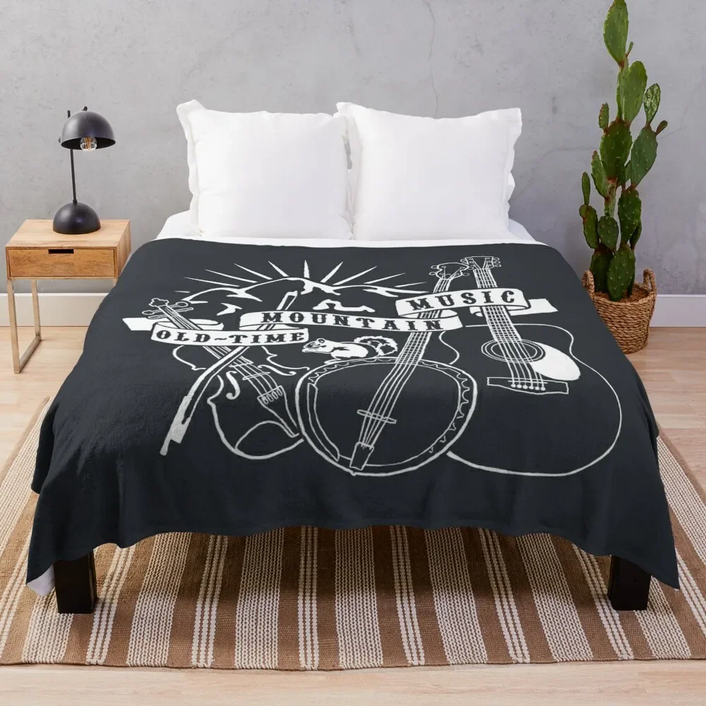 

Old Time Mountain Music Throw Blanket Plaid on the sofa Decoratives Blankets