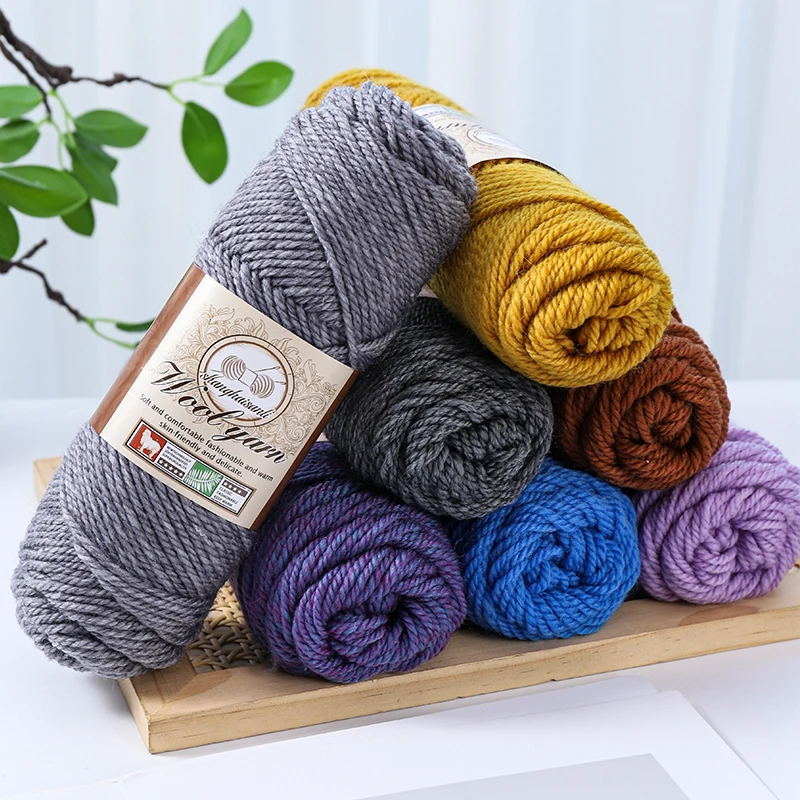 Alpaca Wool Thick Stick Yarn Hand Knitting Material 500g 1 Bag