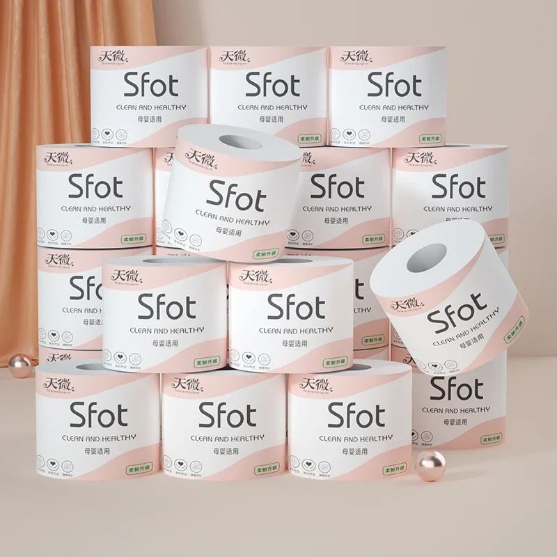 Toilet Paper 8 Rolls Household Five Layers Thickened Core Roll